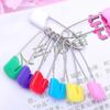 20pcs Plastic Head Safety Pins Infant Kids Cloth Nappy Locking Buckles Baby Care Shower Diaper Clips Candy Color Brooch Holder