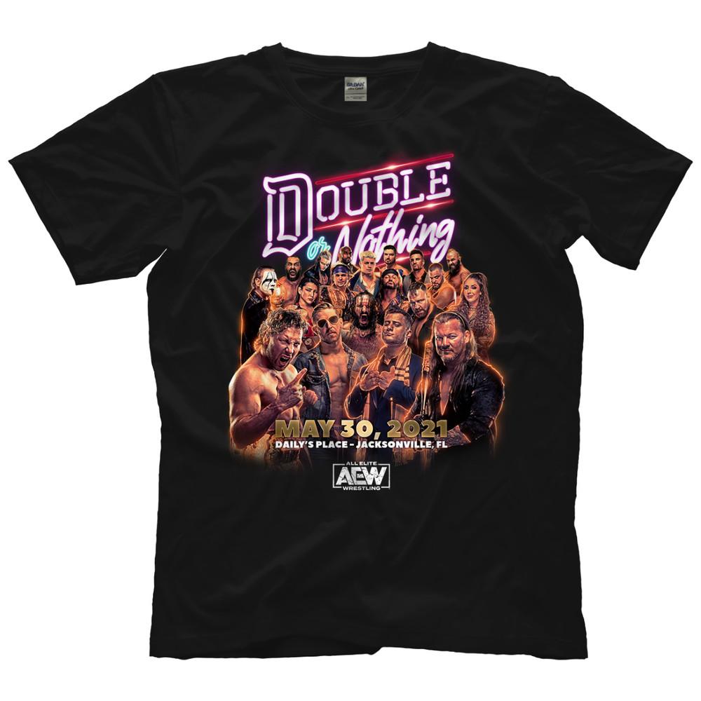 AEW Double or Nothing 2021 Full Talent Front Print Only AEW Official TShirt Unisex T-Shirt Graphic Tee
