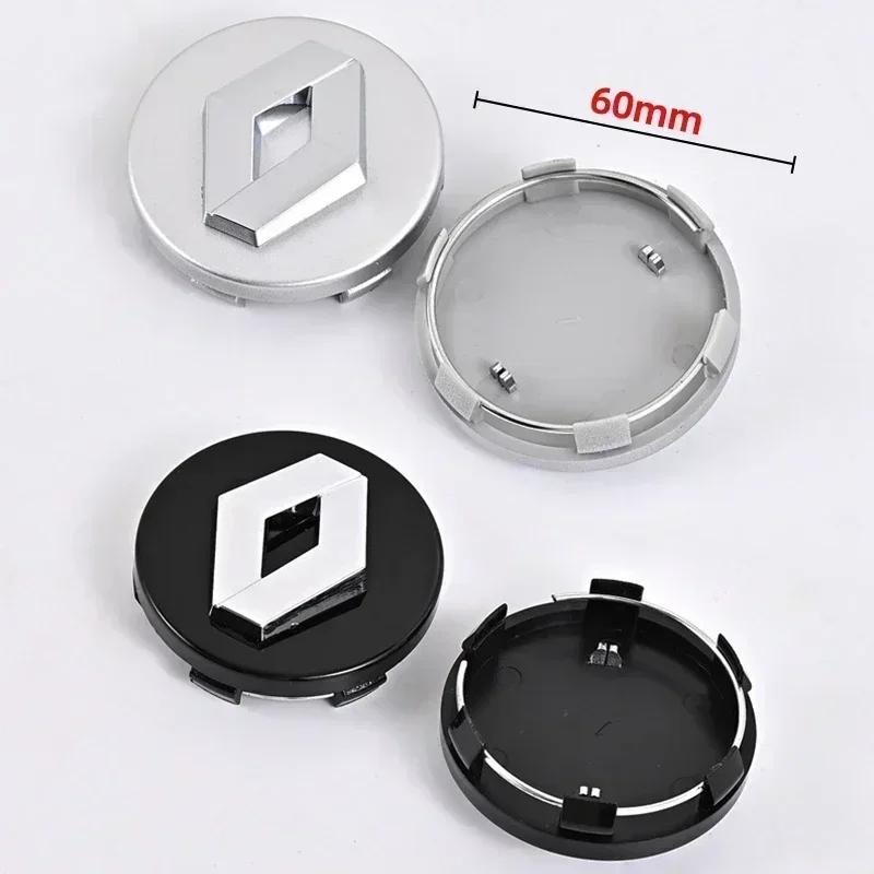For Renault 2026 New Hub Caps For Renault Megane 2 3 Clio 4 Trafic Captur Emblems Kangoo 4PCS 57mm 60mm Car Tire Center Hub Cap 