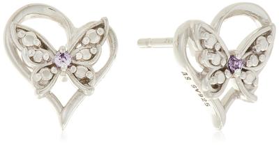 Серьги с мотивом «Бабочка» из серебра 925 пробы SAUA0238 XV [Anna Sui]