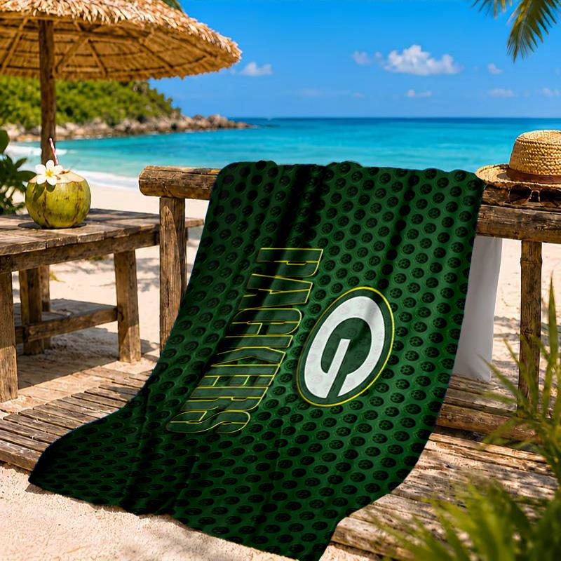 Green Bay Packers Gear Beach Towel, Quick-drying, Easy to Care for, Suitable for Both Fitness and Beach Vacations,Sports Essential