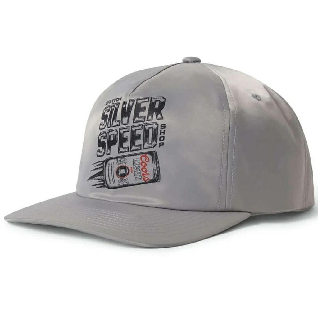 Б/у Кепка Brixton Coors Light Silver Speed MP Snapback Серебристая Кепка Бесплатная Доставка