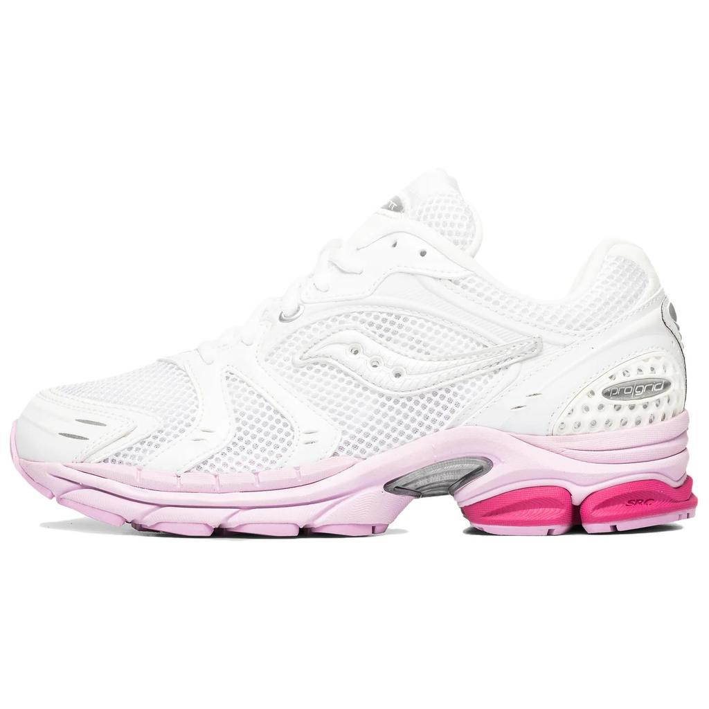 SAUCONY ProGrid Triumph 4 Нескользящие Устойчивые к истиранию Низкие Беговые Кроссовки Женские Белые Розовые S60901-1
