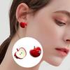Apple Earrings Ear Studs Aesthetic Cute Unique Holiday Ornament Jewelry Charm Stud for