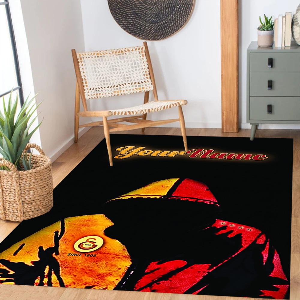 Galatasaray 158 Personalized Text Floor Mat Design for Study room Hallway Dormitory Playrooms Anti-slip Rug Anime Office Decor