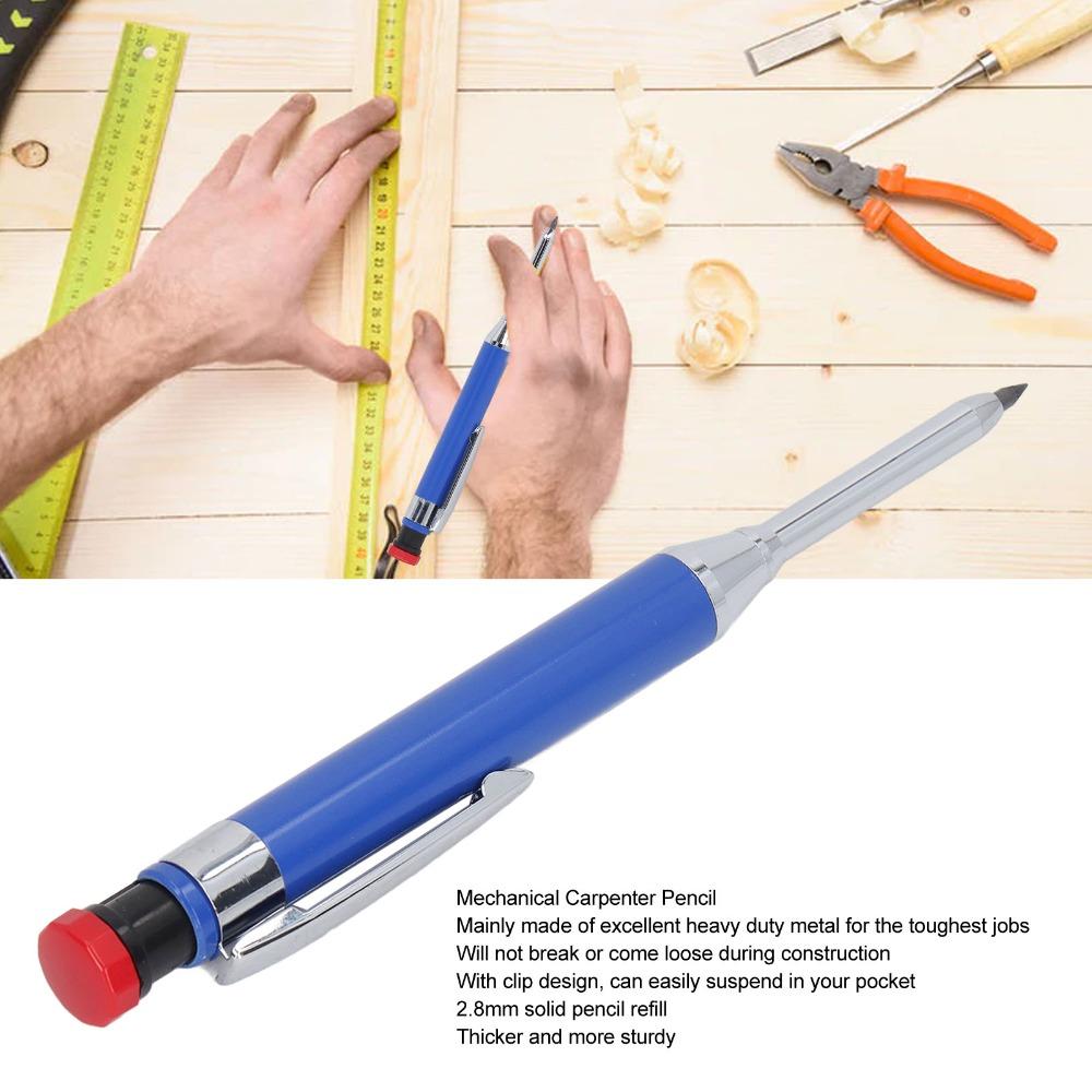 Deep Hole Tip Mechanical Carpenter Pencil Long Nose Tip Construction Pencil For Woodworking