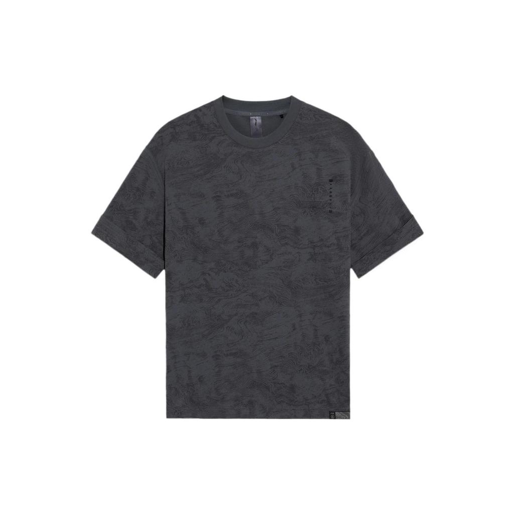 Li-Ning X Jackie Chan Co-Branded Sports Lifestyle Loose Short Sleeve T-Shirt Men Tops Thunderstorm-Grey AHSS209-3