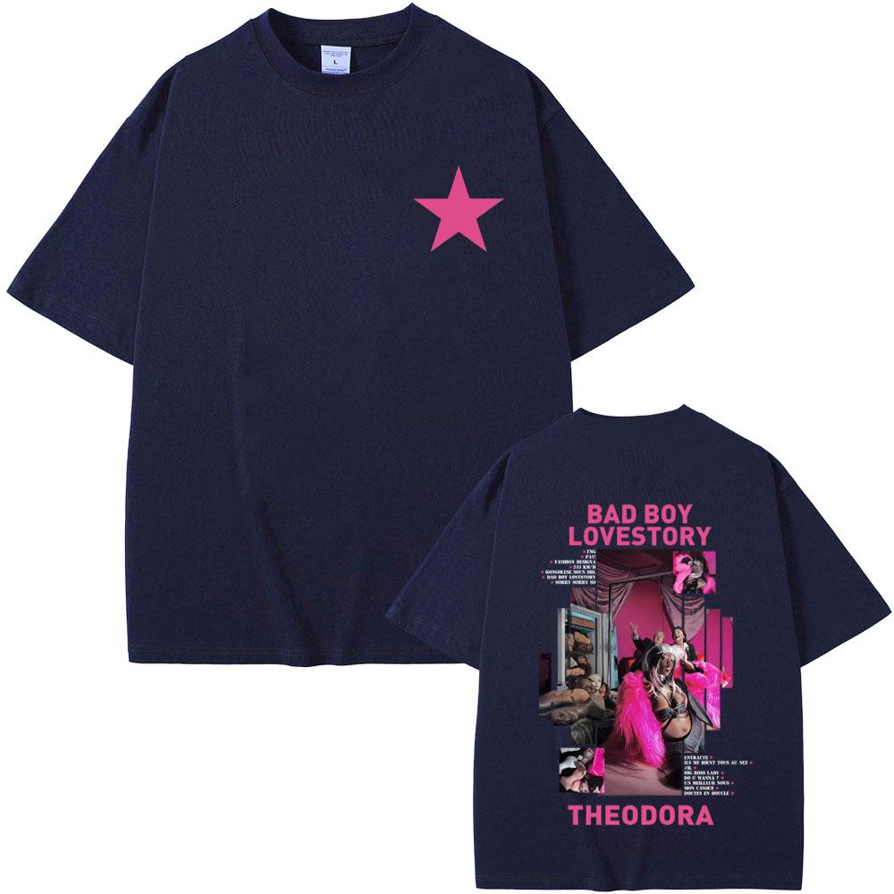 Rapper Theodora Mega Bbl Bad Boy Lovestory Graphic Tshirt Men Women Hip Hop Fashion Pop Music T Shirt Male Casual Cotton Tshirt