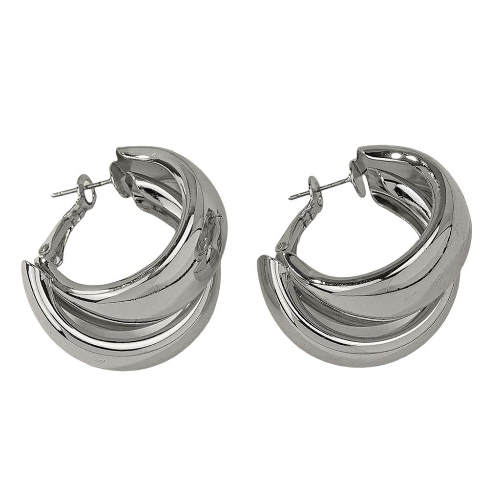 Vintage Earrings Exaggerated Earrings Circle Earrings Dangle Earrings Wide Double Hoops Jewelry for Women and Girls