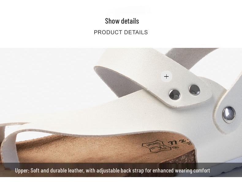 Летние пробковые шлепанцы и кожаные сандалии в корейском стиле для мужчин и женщин