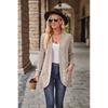 2026 Autumn New Women's Solid Color Ribbed Brushed Casual Long-Sleeve Cardigan Jacket