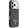 Guess 4G PU Triangle Logo & Stand Camera Magsafe Case for iPhone 17 Pro Black