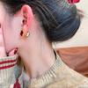 Серьги-гвоздики 'Жемчужный Цветок Серебряной Иглы' - Роскошные Осенне-Зимние Серьги для Женщин