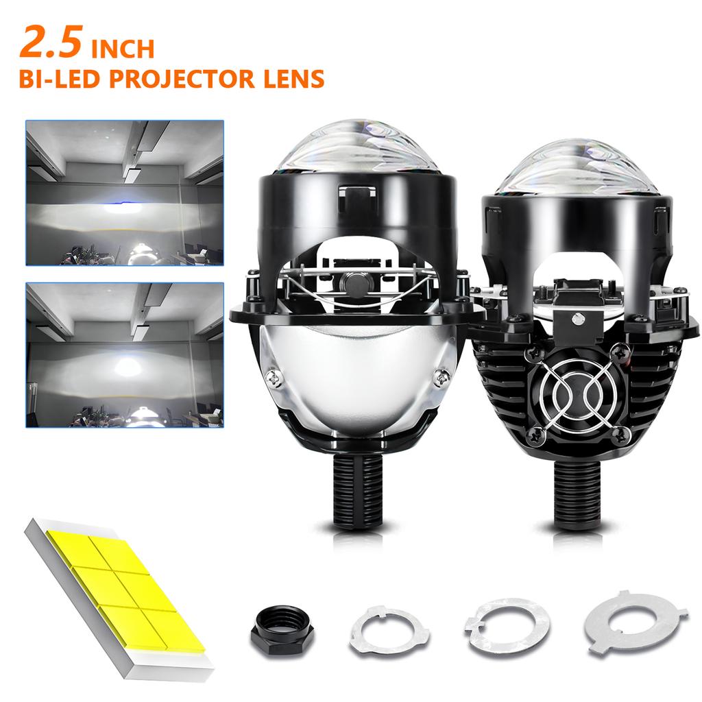 2.5inch LED Projector Lens 6000K 8000LM 110W Car Headlight H4 H7 9005 9006 Headlight Kit 2 Pack