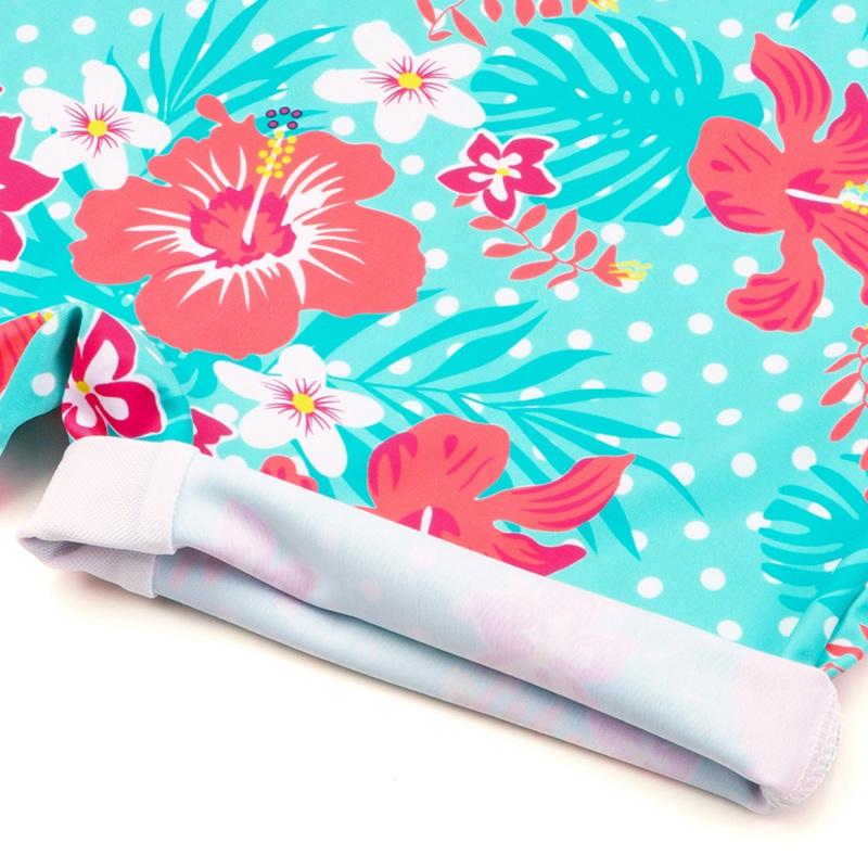 Детский цельный купальник с длинными рукавами и молнией спереди для детей от 4 до 12 лет. Купальник-боксер с дизайном