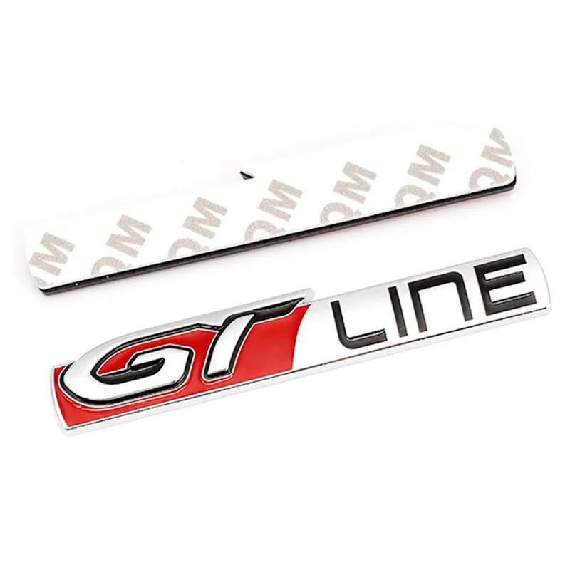 For Peugeot GT Line Logo 308 508 Rear Boot Trunk Tailgate Emblem Side Fender Badge Decals 3008 5008 Renault KIA Stickers Stinger