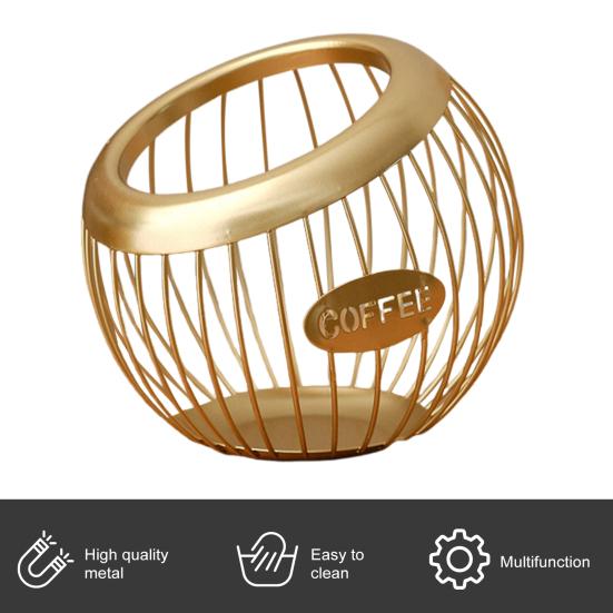 Держатель для чашки K для прилавка, металлическая корзина для хранения капсул для кофе, большой вместительный органайзер для чашек K для Keurig Nespresso Vertuo, органайзер для кофейной станции