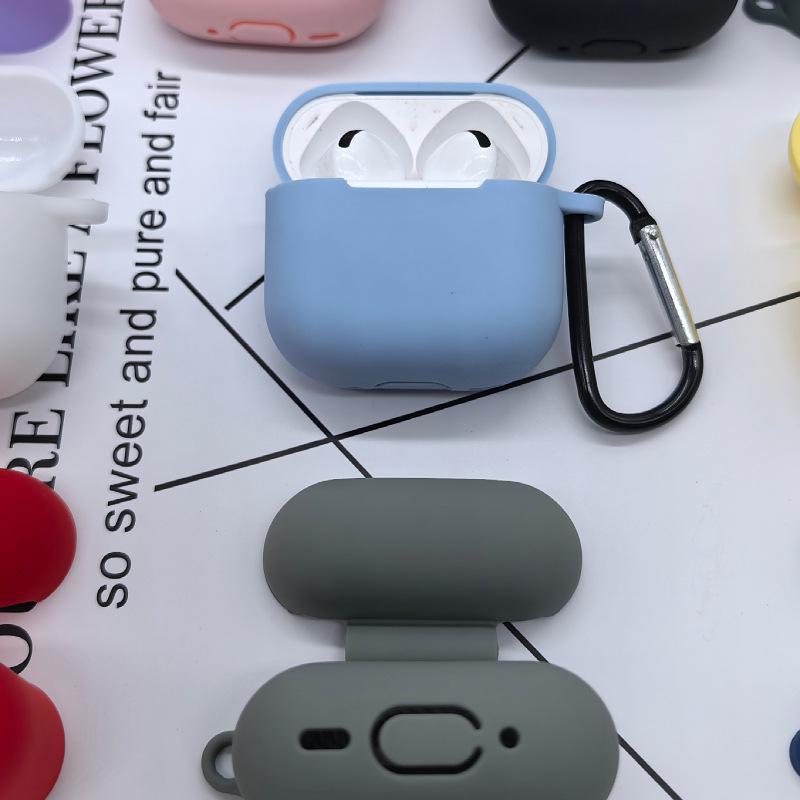 "AirPods 4 Silicone Protective Cover: Anti-Fall, Skin-Friendly Soft Case for Apple Wireless Earphones"