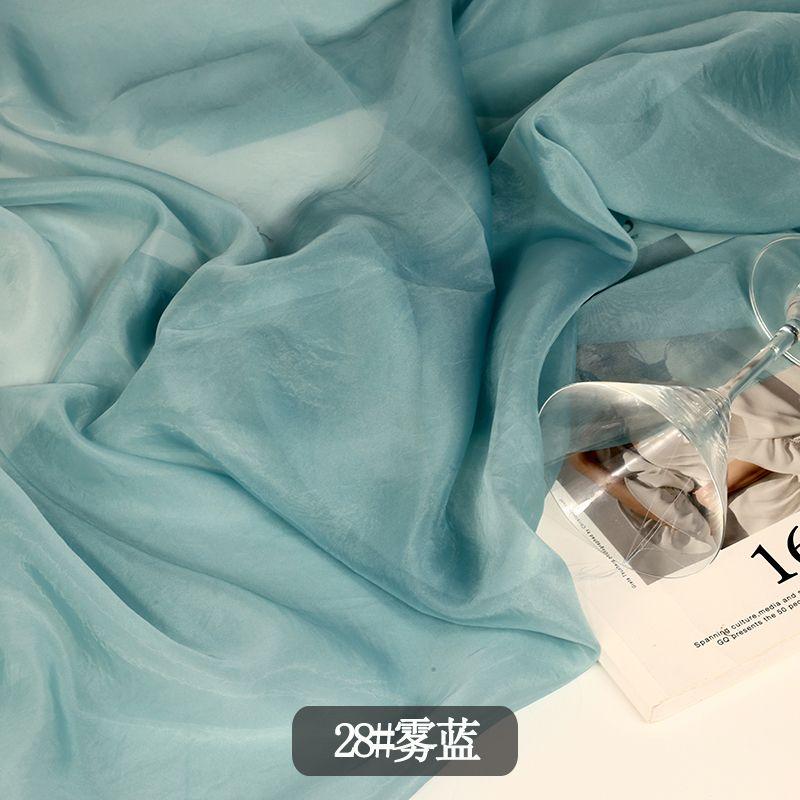 Приятная к коже ткань органза на метр для одежды, юбок, платьев, шитья своими руками, летняя полупрозрачная мягкая ткань, рукоделие, тонкая однотонная