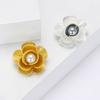Fashion Alloy Matte Electroplated Flower Brooch Simple And Versatile Women'S Suit Sweater Corsage Jewelry Pin