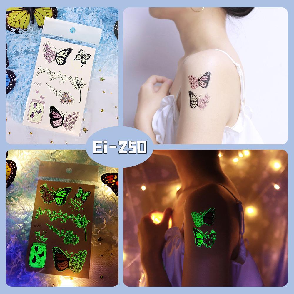Glow-in-the-Dark Fairy Butterfly Tattoo Stickers for Kids - Waterproof & Fun Design