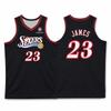 Мужская Женская Баскетбольная Майка без Рукавов Sixers James 23, Спортивная Одежда для Фанатов Y2K, Свободная Майка-Топ, Быстросохнущая Сетчатая Рубашка
