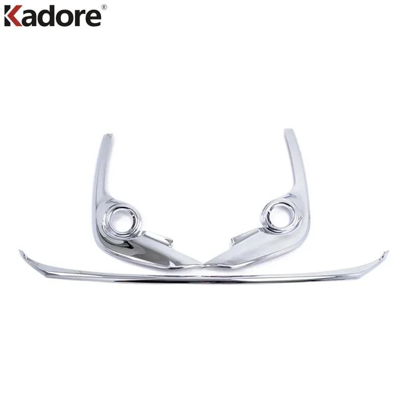 Front Bottom Bumper Cover Trim For Toyota Sienta 2016 2017 2nd Ge XP170 Chrome Car Head Fog Light Lamp Bezel Trims Accessories