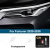 Для Toyota Fortuner 2020-2026 Дымчато-черная Заранее вырезанная Защитная пленка для фар автомобиля Антицарапина Высокоглянцевая Автомобильная виниловая пленка