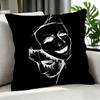 Art HHappy  Sad Cushion Cover Cushion Cover Set Pcs x x x Pillowcase Decorative Sofa Home Decor