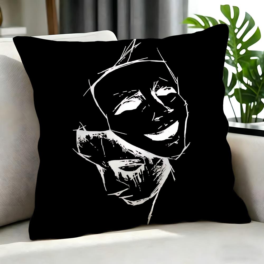 Art HHappy Sad Cushion Cover Cushion Cover Set Pcs x x x Pillowcase Decorative Sofa Home Decor