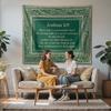 NIPINUS Christian Wall Tapestry with Bible Verses - Joshua1:9,Large tapestry wall hanging,Green Retro Motivational Flags Tapestry for Bedroom, Dorm,