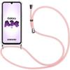 Protective Case - BOOLING - for Samsung Galaxy A34 5G - Shockproof TPU - Adjustable Cord Necklace - Pink