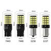 2 шт. 1156 BA15S P21W BAU15S PY21W 7440 W21W P21/5W 1157 BAY15D 7443 Белые светодиодные лампы 54smd CanBus Лампа Задний ход Указатель поворота