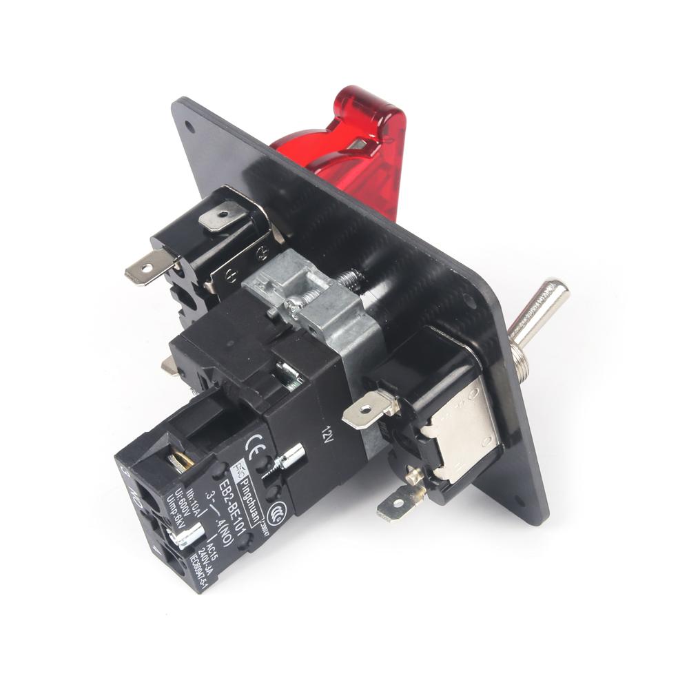 3 Gang True Carbon Fiber 12V LED Lgnition Switch Panel Car Modification Racing Universal Car Engine Start Push Button