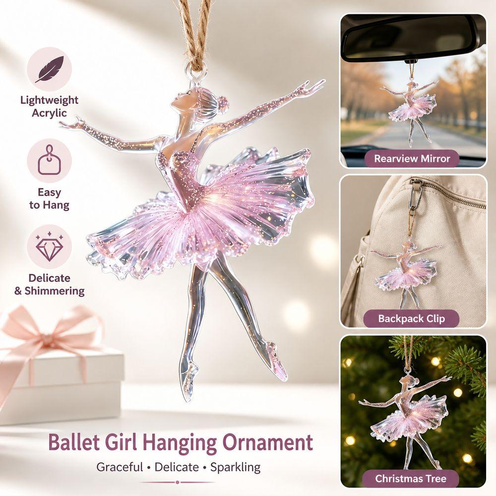 Ballet Dancer Acrylic Hanging Ornament Lucky Goddess Lucky Goddess Charm Vehicle Decor