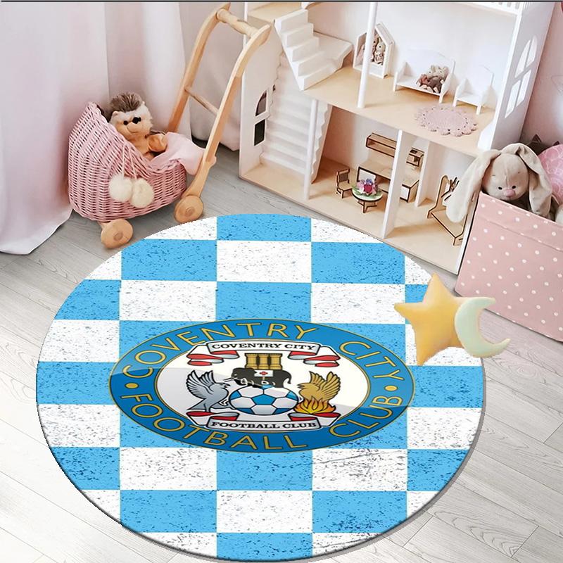1PC round rug Newcastle United Crest Printed Round Area Rug ,Rug For Home Office, Round Chair Rug, Decorative Carpet Fan gifts Christmas gift