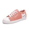 Fashion Red Cat Fashion Women Canvas Shoes Round Toe Spring and Summer Ladies Flat Casual Shoes Lace Up Print Casual Shoes