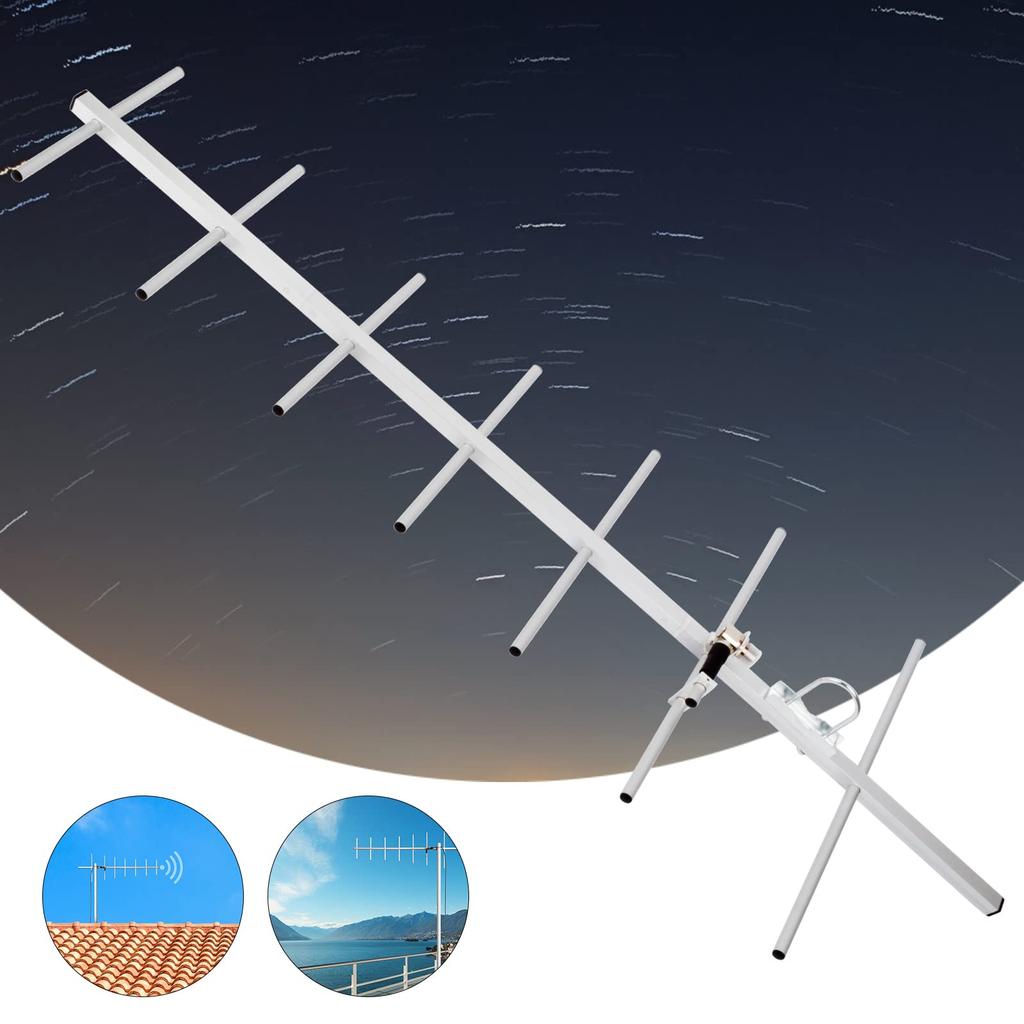UHF Compatible 7 Element YAGI Yagi Antenna MJ Type Connector with U Type Bolt High Gain High Gain Outdoor Antenna Installation Required For Radio