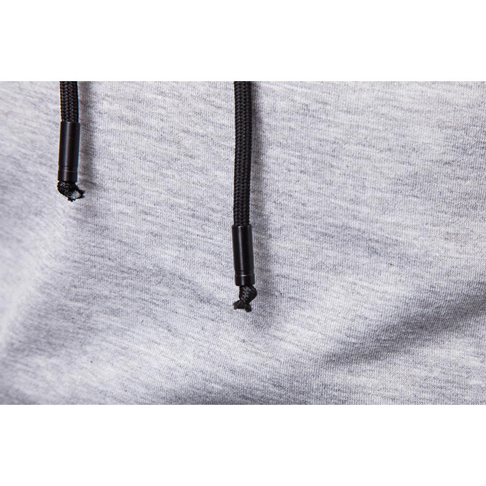 Мужская сетчатая футболка с капюшоном Мужская футболка с капюшоном Тонкие однотонные футболки из смеси хлопка Повседневная трендовая молодежная футболка с коротким рукавом