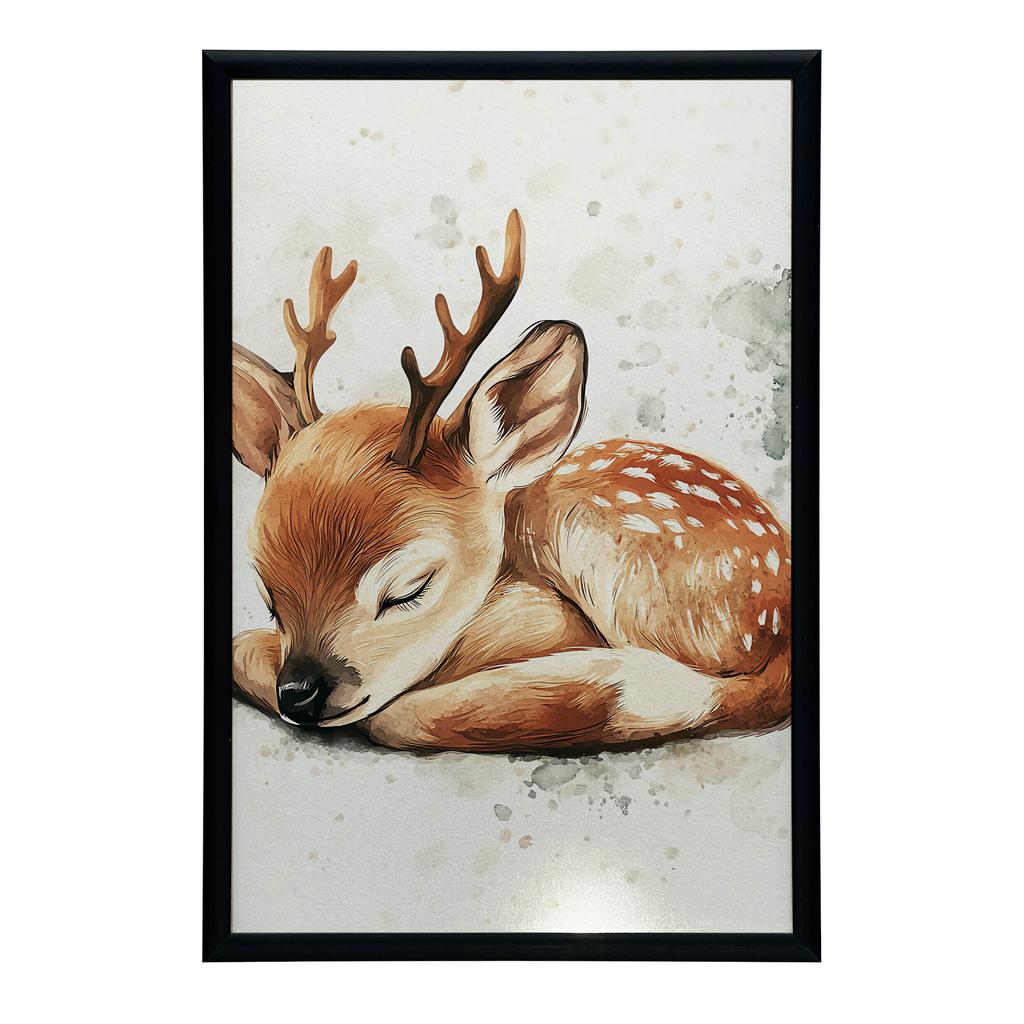 Plakat Śpiąca Sarenka Plakat Śpiąca Sarenka, 30X40 Cm, Bez Ramy, Płótno Premium Na Blejtramie