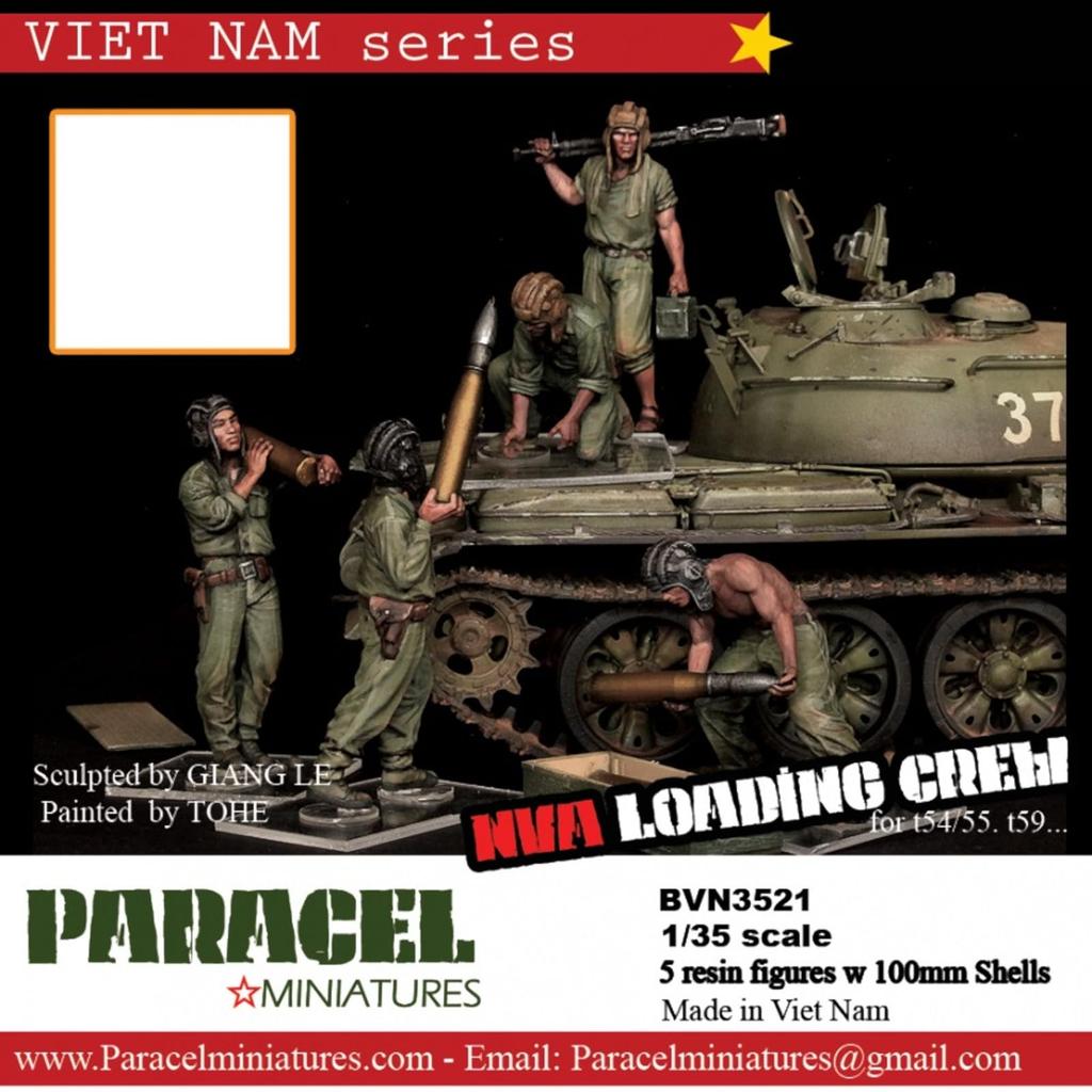 Paracel Miniatures Current North Vietnamese Tank Crew Ammunition Supply Work Set Resin Unpainted Kit BVN3521 1/35 (НВА) (5 кусков) (люди)