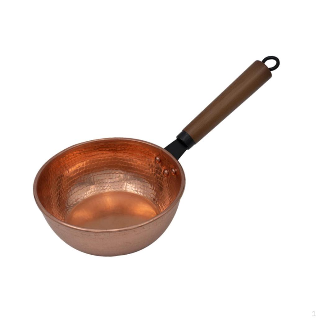 Медный горшок для молока с ручкой для варки и кипячения