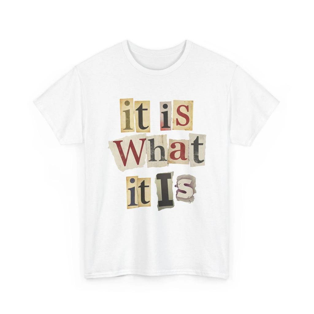It Is What It Is Funny Text T Shirt Minimalist Letter Print Streetwear Graphic Tee Summer Unisexs Casual Tshirt Comfortable Trendy