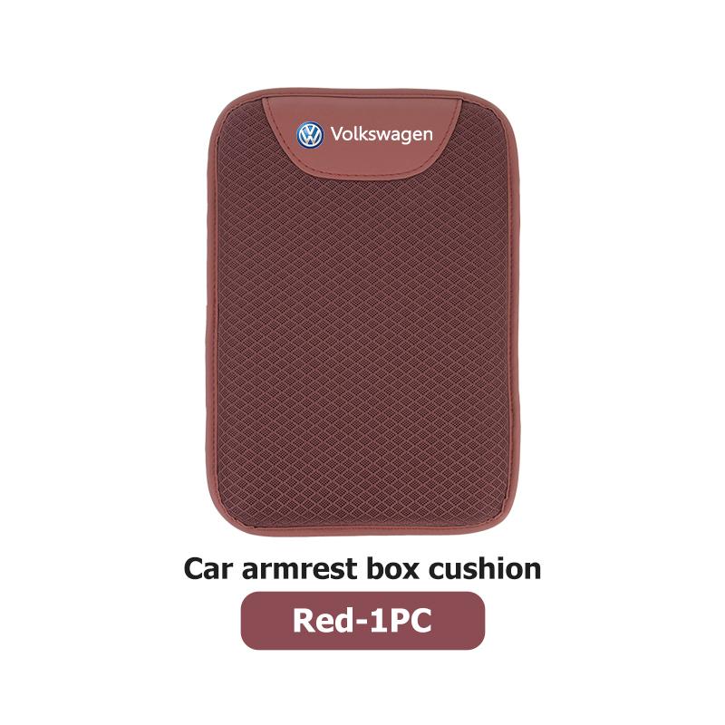 W138Ice Silk Car Armrest Mat Heighten Mat Arm Rest Protector Cushion For Volkswagen VW Polo Jetta Sagitar Magotan Passat B5 B6 B7 CC