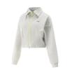 Li Ning Fitness Series Sports Casual Simple Solid Color Polo Collar Zipper Hoodie Women Hoodies Light-Gray Smoke-Gray AWDV460-4