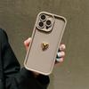Применимо к чехлу для мобильного телефона iPhone17Promax трехмерное сердце Apple 16 15 простой 14/16e модный женский 7P