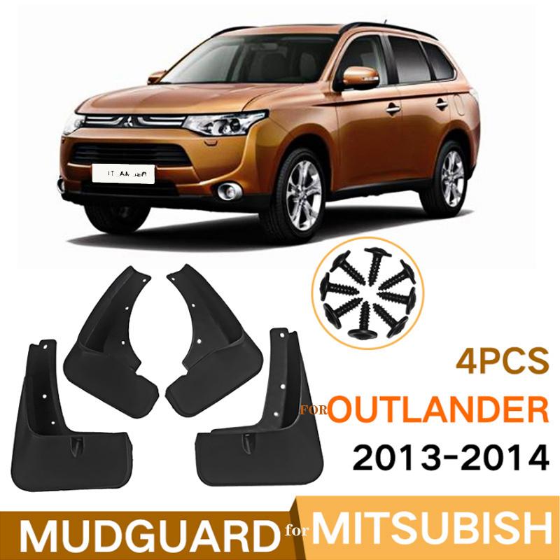 Auto Mud Flaps Kit for Mitsubishi Outlander 2015- 2018 Mud Fender Splash Guard Front and Rear 4-PC Set Car
