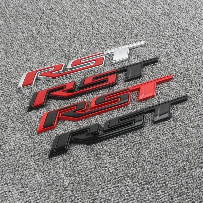 1Pc 3D Metal RST Logo Sticker Rear Trunk Emblem Badge Car Decals For Chevy Silverado