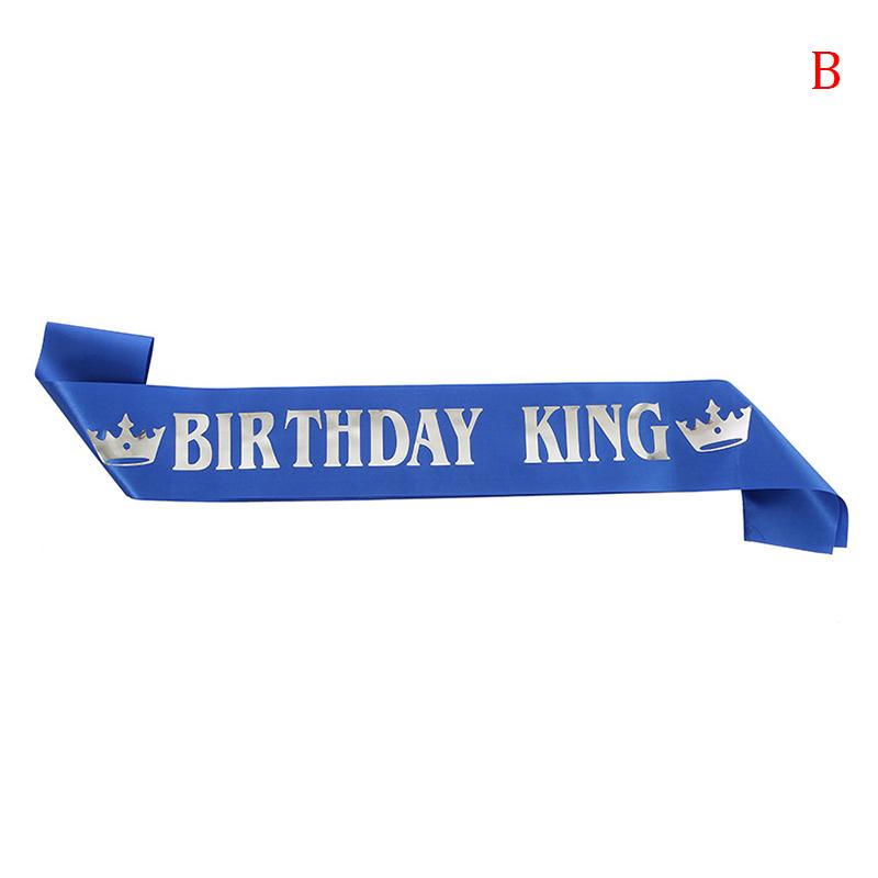 Birthday King Sash For Men Boy Happy 16Th 18Th 20Th 30Th Birthday Party Decor