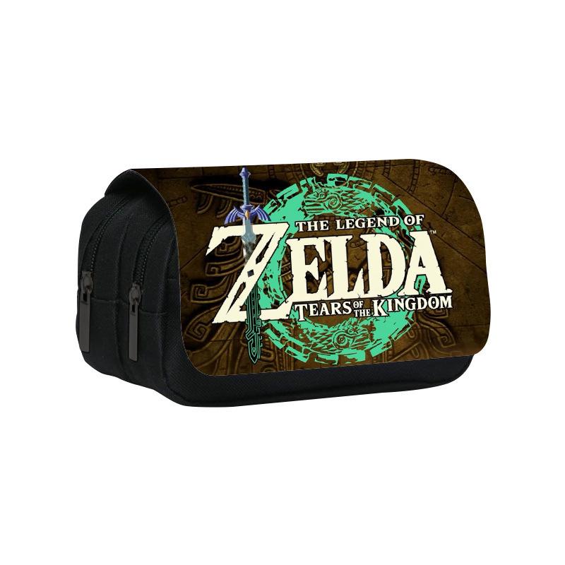 Zelda Legend Double-Layer Pencil Case: King's Tear Design for School Students